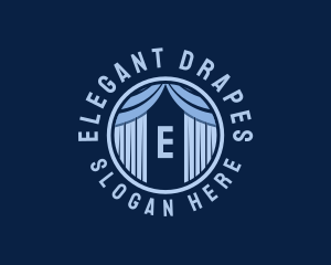 Drape Curtains Home Decor logo design