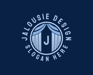 Drape Curtains Home Decor logo design