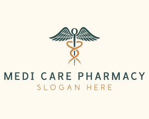 Healthcare Caduceus Staff logo