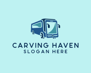 Mobile Smart Transit Bus Van logo design