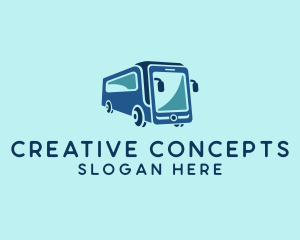 Mobile Smart Transit Bus Van logo design