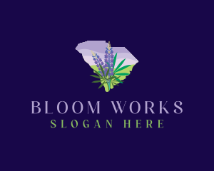 Sky Lupine Flower South Carolina logo design