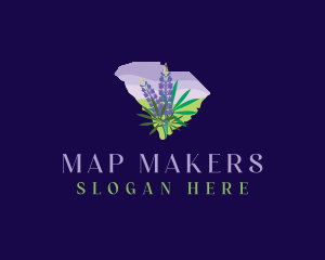 Sky Lupine Flower South Carolina logo design