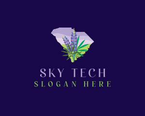 Sky Lupine Flower South Carolina logo design