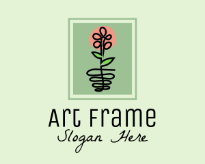 Flower Plant Frame  logo design