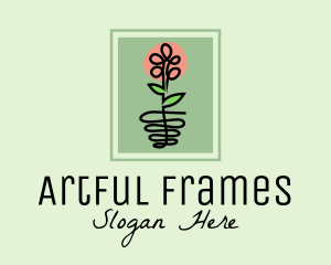 Flower Plant Frame  logo design