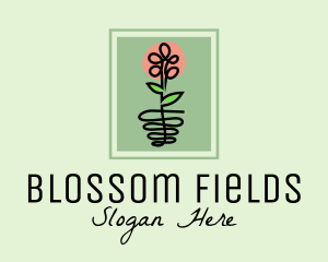 Flower Plant Frame  logo design