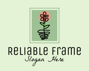 Flower Plant Frame  logo design