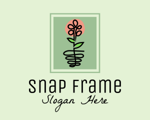 Flower Plant Frame  logo design