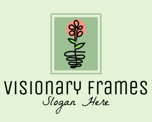 Flower Plant Frame  logo design