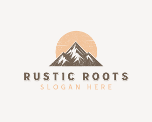 Mountain Hiking Tourist logo design