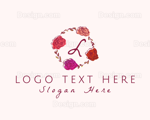 Watercolor Rose Flower Logo