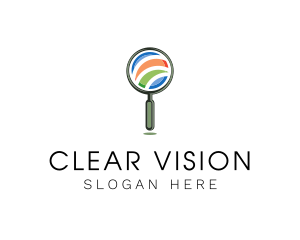 Magnifying Glass Search logo design