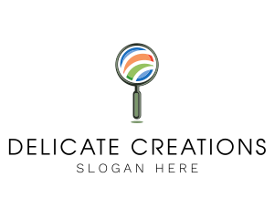 Magnifying Glass Search logo design