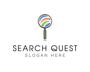 Magnifying Glass Search logo design