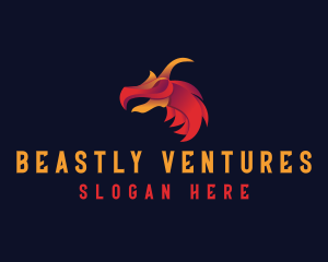 Beast Mythical Dragon  logo design