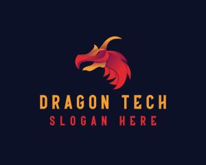 Beast Mythical Dragon  logo design