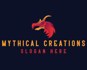 Beast Mythical Dragon  logo design