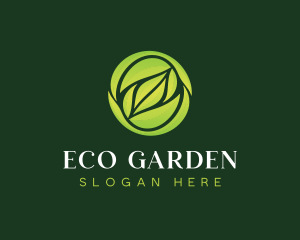 Eco Gardening Leaf logo design