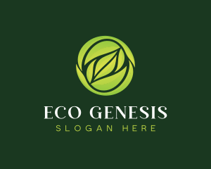 Eco Gardening Leaf logo design