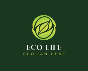 Eco Gardening Leaf logo design