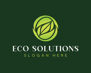 Eco Gardening Leaf logo design