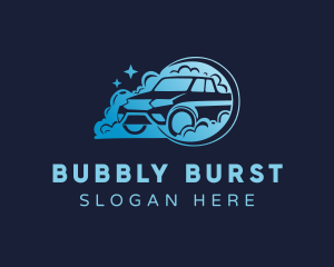 Car Bubbles Washing logo design