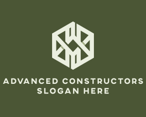 Industrial Hexagon Construction  logo design