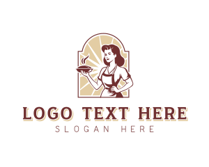 Woman Baking Pie Pastry logo