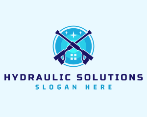 Power Washing Hydraulic Cleaning logo design