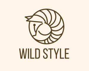 Round Wild Armadillo logo design