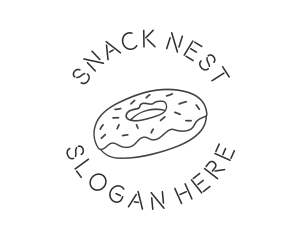 Sweet Donut Dessert logo design