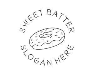 Sweet Donut Dessert logo design