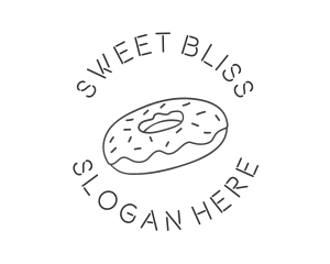 Sweet Donut Dessert logo design