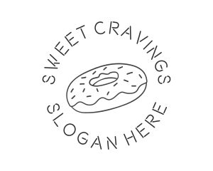 Sweet Donut Dessert logo design