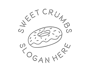 Sweet Donut Dessert logo design