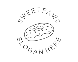 Sweet Donut Dessert logo design