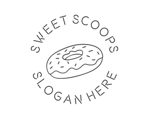 Sweet Donut Dessert logo design