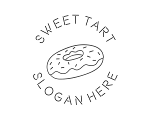 Sweet Donut Dessert logo design