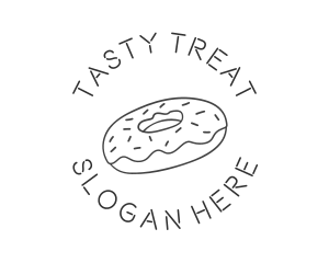 Sweet Donut Dessert logo design