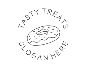 Sweet Donut Dessert logo design