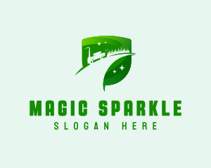 Sparkling Shield Lawn Care logo design