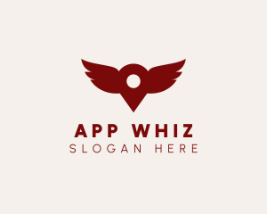 Tracker App Wings  logo design