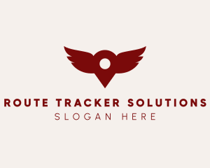 Tracker App Wings  logo design