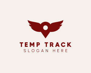 Tracker App Wings  logo design