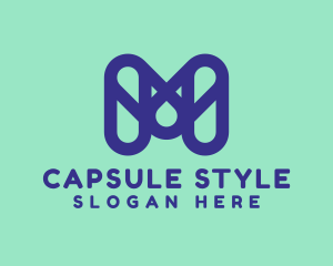 Blue Capsule M logo