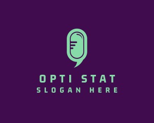 Microphone Podcast Letter O  logo design