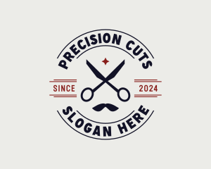 Barber Grooming Scissors logo design