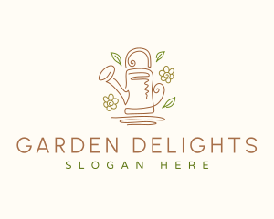 Gardening Watering Can logo design