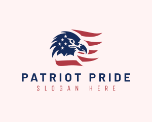 Patriotic American Eagle logo design